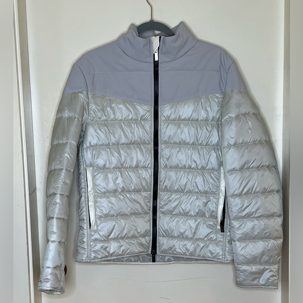 Sealup Hurricane Jacket, silver. Made in Italy. Women’s Italian 50/US 14
